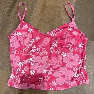 Pink Floral Camisole Top
